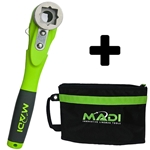 MADI Tri Square Big Ratchet Lineman Wrench & FREE Stand-Up Tool Pouch