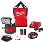 Milwaukee Utility Remote Control Search Light Kit With Permanent Base And M18 Portable Base  2123-21HD