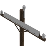 Power Line Sentry Universal Adjustable Nest Diverter For Single Cross Arm 10 Per Package RGNS-24-48-S-V