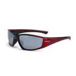 Crossfire RPG Silver Mirror Lens With Pearl Red Frame Safety Glasses 23233