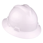 MSA V-Guard White Full Brim Hard Hat 475369