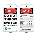 "Do Not Throw Switch" Lockout Tag