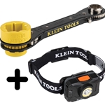 Klein 5-in-1 Lineman's Wrench & FREE LED Headlamp
