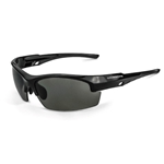 Crossfire Crucible Smoke And Shiny Black Frame Safety Glasses 4061