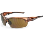 Crossfire Crucible HD Brown With Crystal Brown Frame Safety Glasses 40117