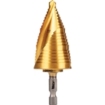 Klein VACO Spiral Double-Fluted Step Drill Bit - 7/8-Inch to 1-3/8-Inch 25960