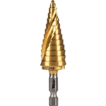 Klein VACO Spiral Double-Fluted Step Drill Bit - 3/16-Inch to 7/8-Inch 25962