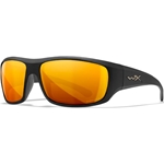 Wiley X WX OMEGA Safety Glasses - Matte Black Frame, CAPTIVATE™ Polarized Bronze Mirror Lens ACOME04
