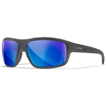 Wiley X WX CONTEND Safety Glasses Matte Graphite Frame, CAPTIVATE Polarized Blue Mirror Lens ACCNT09