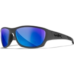 Wiley X WX CLIMB Safety Glasses - Matte Grey Frame, CAPTIVATE™ Polarized Blue Mirror Lens ACCLM09