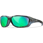 Wiley X WX GRAVITY Safety Glasses - Kryptek® Neptune™ Frame, CAPTIVATE™ Polarized Green Mirror Lens CCGRA12