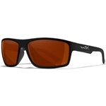 Wiley X WX PEAK Safety Glasses - Matte Black Frame, CAPTIVATE™ Polarized Copper Lens ACPEA02
