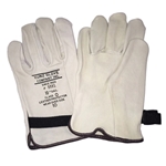 Kunz Goatskin FR 10 Inch Low Voltage Leather Glove Protectors With Cinch Straps 999S