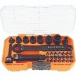 Klein KNECT™ 1/4-Inch Drive Impact-Rated Pass Through Socket Set - 32-Piece 65300