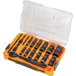 Klein KNECT Flip 24 Deep Well Heavy Duty Impact Socket Set SAE and Metric 65626