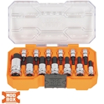 Klein 13-Piece Knurled Hex Bit Socket Set - SAE 65213HEX