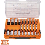 Klein 33-Piece Knurled Hex Bit Socket Set - SAE and Metric 65233HEX
