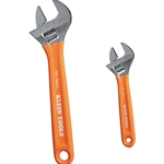 Klein Extra-Capacity Dipped-Handle Adjustable Wrench 2-Piece Set (6", 10") D5072