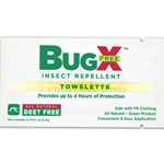 Bug-X-FREE FR-Safe Insect Repellent Towelettes 25/Box 12840