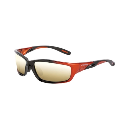 Crossfire Infinity Gold Mirror Lens With Orange/Black Frame Safety Glasses 2812