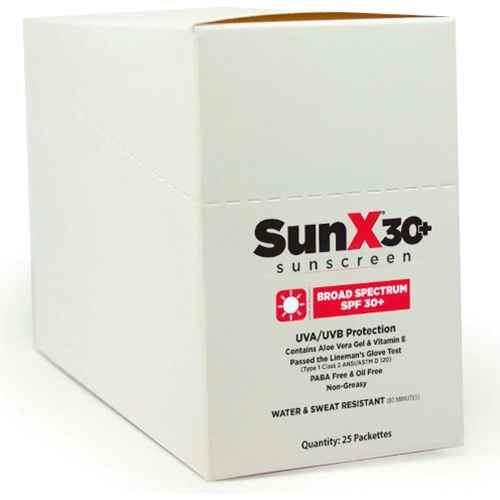 Sun-X SPF 30+ Sunscreen Lotion Packs 25/Box 71430