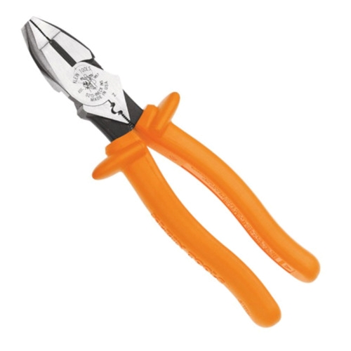Klein 1000V Insulated Side Cutting Pliers With Crimping Die 9 inch D213-9NE-CR-INS