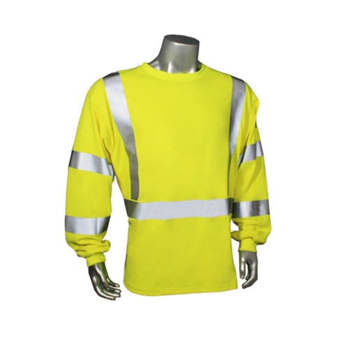 Radians RadWear FR Long Sleeve Safety T Shirt Hi Vis Lime LHV-FR-TS-LS-C3