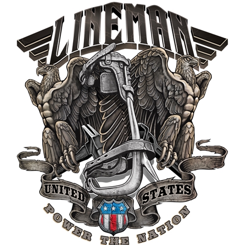 "Lineman Power The Nation" Window Decal
