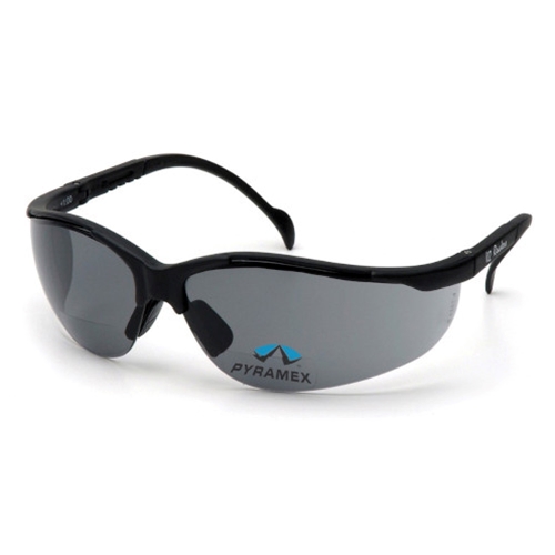 Pyramex VENTURE II 1.5 Bifocal Safety Glasses Black Frame With Gray Lens SB1820R15