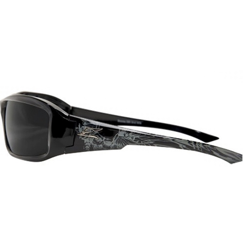 Edge Brazeau Designer Skull Smoke Lens Safety Glasses XB116S