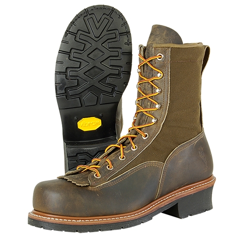Hall's 8" Steel Toe, Lace-To-Toe Lineman's Boot 946-2