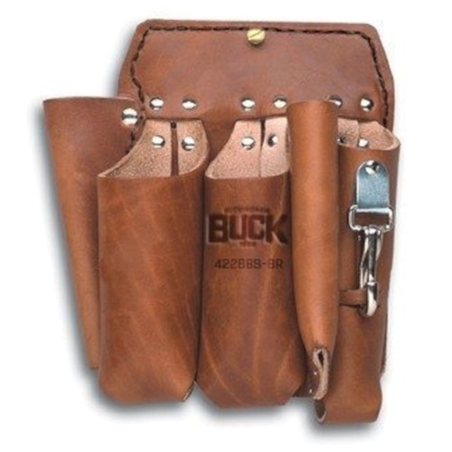 Buckingham 5 Tool Short Back Brown Leather Pouch 42266SBR