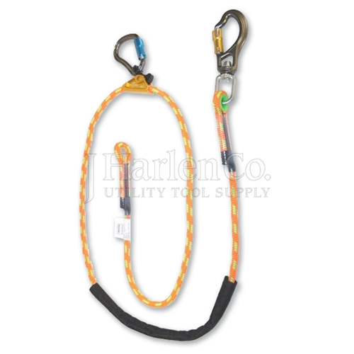 Jelco Adjustable Rope Safety With Aluminum Swivel Carabiner