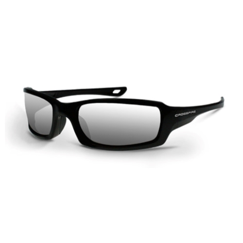 Crossfire M6A Silver Mirror Lens With Pearl Black Frame Safety Glasses 2063
