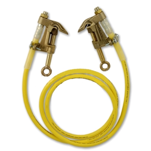 Hastings Grounding Set With 1/0 x 12' Cable  with Bronze Serrated Jaw Clamps GS2212