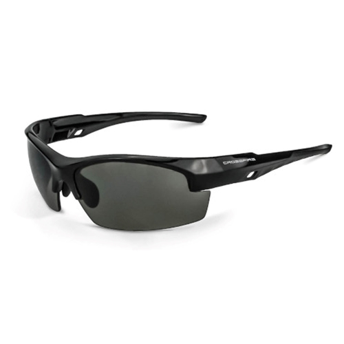Crossfire Crucible Smoke And Shiny Black Frame Safety Glasses 4061