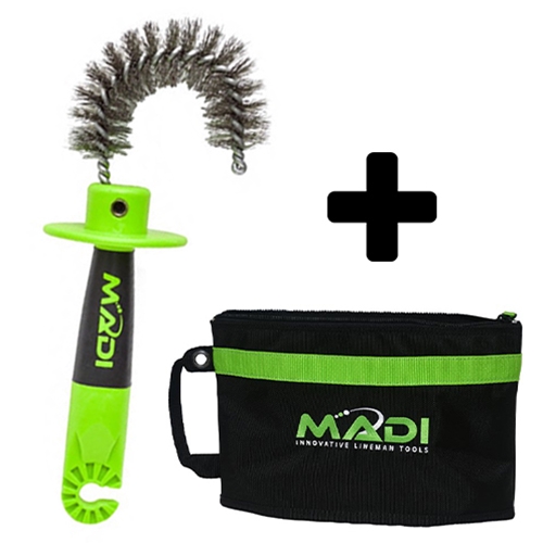 MADI Hand J-Wire Brush & FREE Stand-Up Tool Pouch