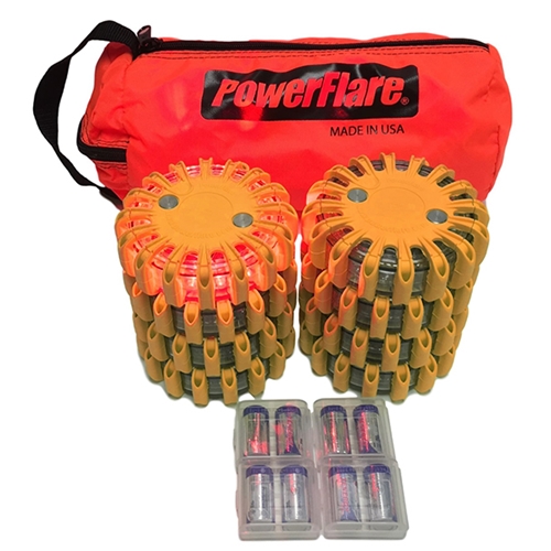 PowerFlare LED Road Flare Kit Orange Body PF10 Select Color