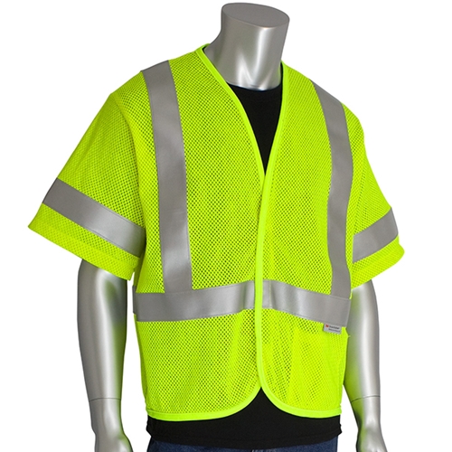 PIP Arc Rated Class 3 Safety Vest - Hi-Vis Yellow J Harlen Co Linemen Tools