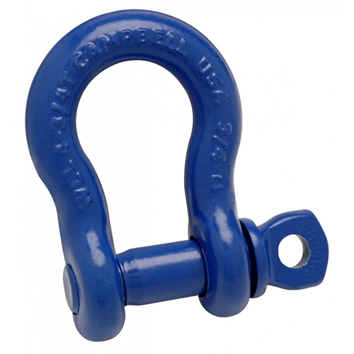 5/8" Anchor Shackle, Screw Pin, Forged Carbon Steel, 3-1/4 Ton Limit - J Harlen Co Linemen Tools