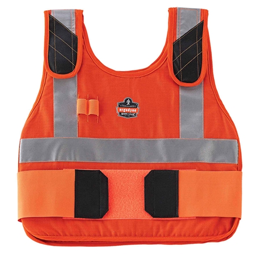 Chill-Its® Orange Premium FR Phase Change Cooling Vest - Vest Only 6225