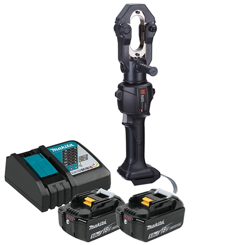 Huskie 18V(Makita) 15 Ton Inline P Die Latched Head Compression Tool Kit With 120VAC Charger SL-MK7610