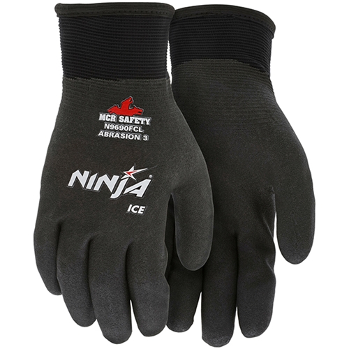 MCR Ninja® Ice 15 Gauge Black Nylon Fully Coated HPT Acrylic Glove N9690FC