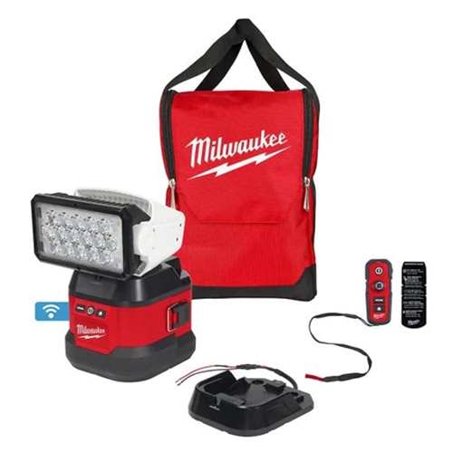 Milwaukee Utility Remote Control Search Light With Permanent Base And M18 Portable Base 2123-20