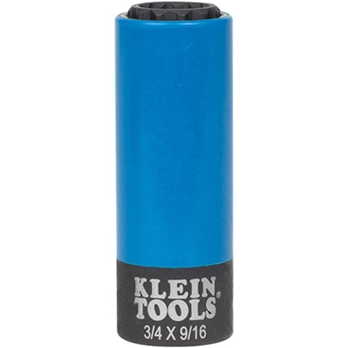 Klein 2 in 1 Coated 12-Point Socket With 3/4 Inch And 9/16 Inch 66030