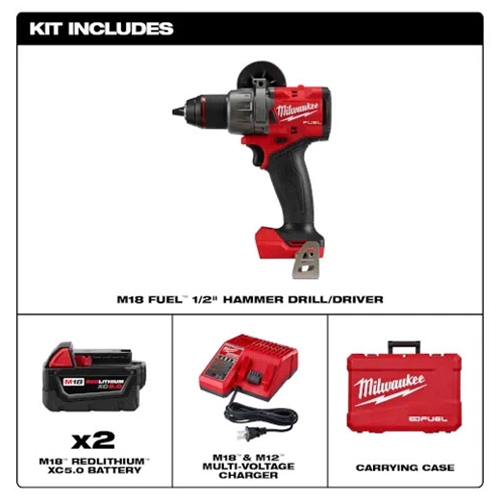 Milwaukee M18 Fuel Cordless Hammer Drill and Drill Driver - PTR