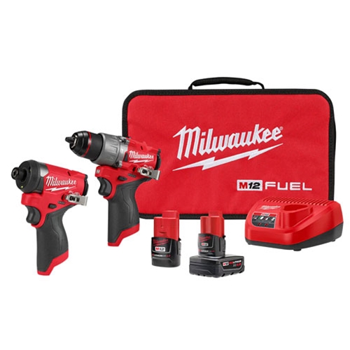 Milwaukee M12 FUEL 1/2" Hammer Drill & 1/4" Hex Impact Driver Combo Kit 3497-22