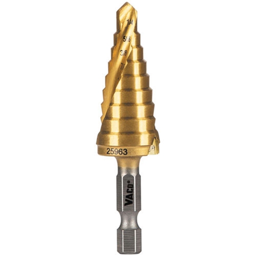 Klein VACO Spiral Double-Fluted Step Drill Bit - 1/4-Inch to 3/4-Inch 25963