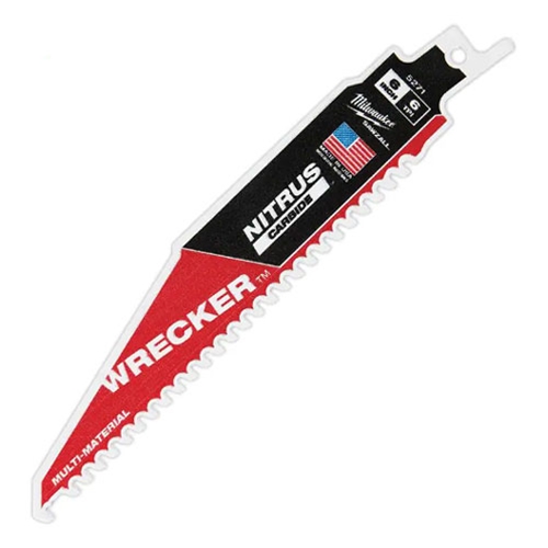 Milwaukee WRECKER SAWZALL Blade With Nitrus Carbide 6 Inch Length