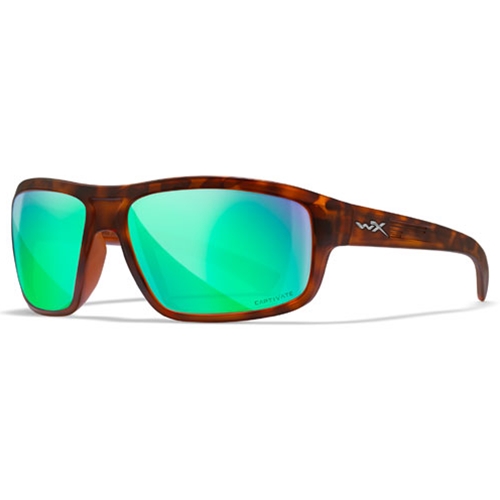 Wiley X WX CONTEND Safety Glasses Matte Demi Frame, CAPTIVATE Polarized Green Mirror Lens ACCNT07